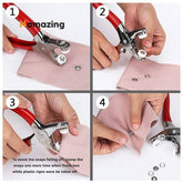 Metel Hand Plier Button Press Tool With 25 Buttons